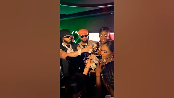 Diamond rain dollar notes on Iyabo Ojo at Juma and Priscilla's wedding #juma #diamondplatnumz #squad