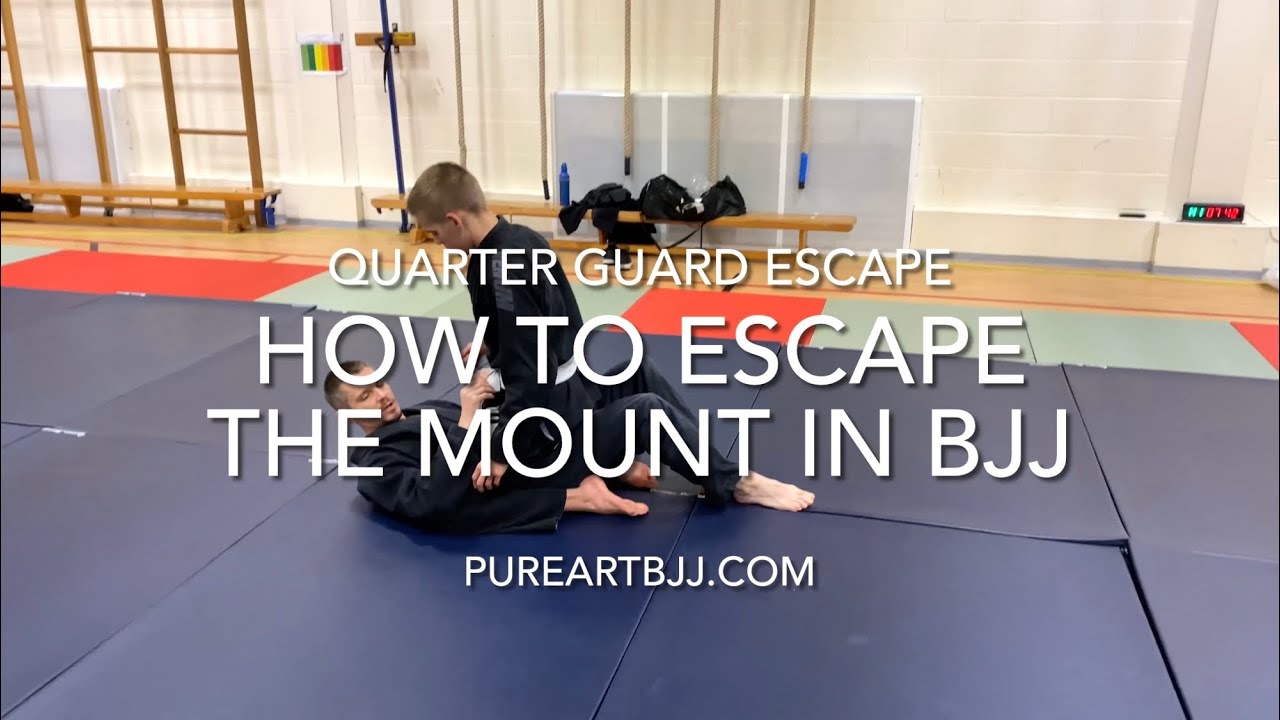How to Escape the Mount in BJJ (Quarter Guard Variation) YouTube