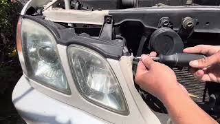 Lexus LX 470 Headlight & Headlight trim removal