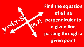 Find the equation of a line perpendicular to a given line and passes through a given point
