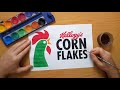 How to draw a Kellogg's Corn Flakes logo