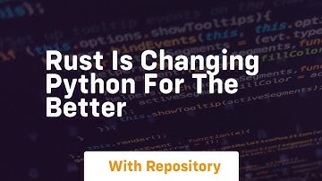 Rust is changing python for the better