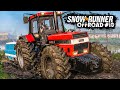 SNOWRUNNER #10: Rettung aus dem Schlamm: Kleinbus mit CASE-Traktor abschleppen | OFFROAD Simulation