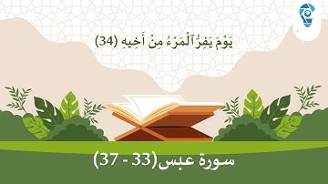 سورة عبس للأطفال من 33-37  بصوت الشيخ ماهر المعيقلي مكررة