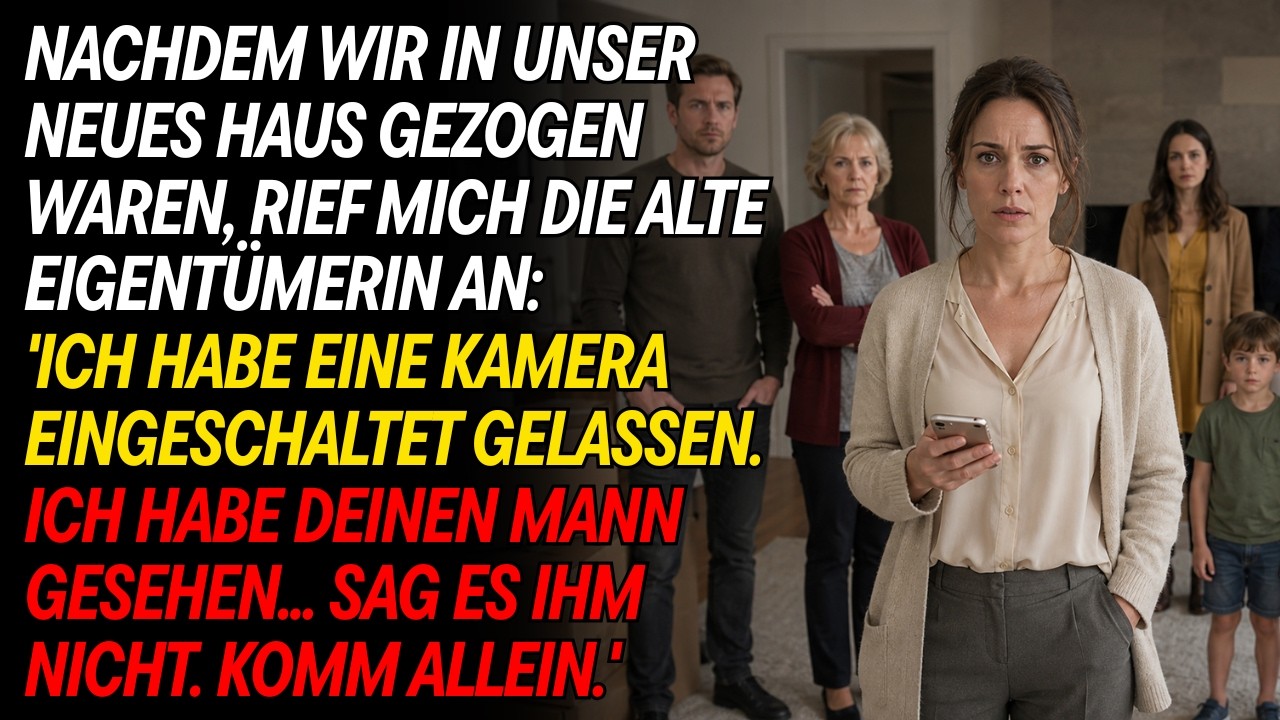 Drei Tage nach unserem Einzug rief die frühere Besitzerin an und sagte: „Ich habe eine Kamera im Haus vergessen. Sie war noch eingeschaltet. Ich habe deinen Mann gesehen.“ Dann legte sie auf, und...