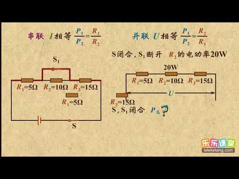 08串并联电路中电功与电功率特点的应用  电功和电功率  中学物理