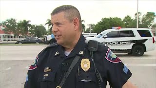 Veteran police officer remains hospitalized after crash