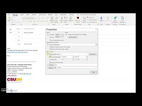 Schedule Delivery of an Email in Outlook 365