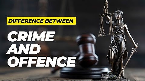 Difference Between CRIME and OFFENCE Explained with Example | PCS-J Exam