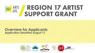 2026-2027 Regional 17 Artist Support Grant