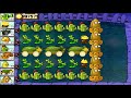 挽植物大戰僵尸 | Survival Three peater, Cactus and Cob-Cannon pvz Free | Plants vs Zombies