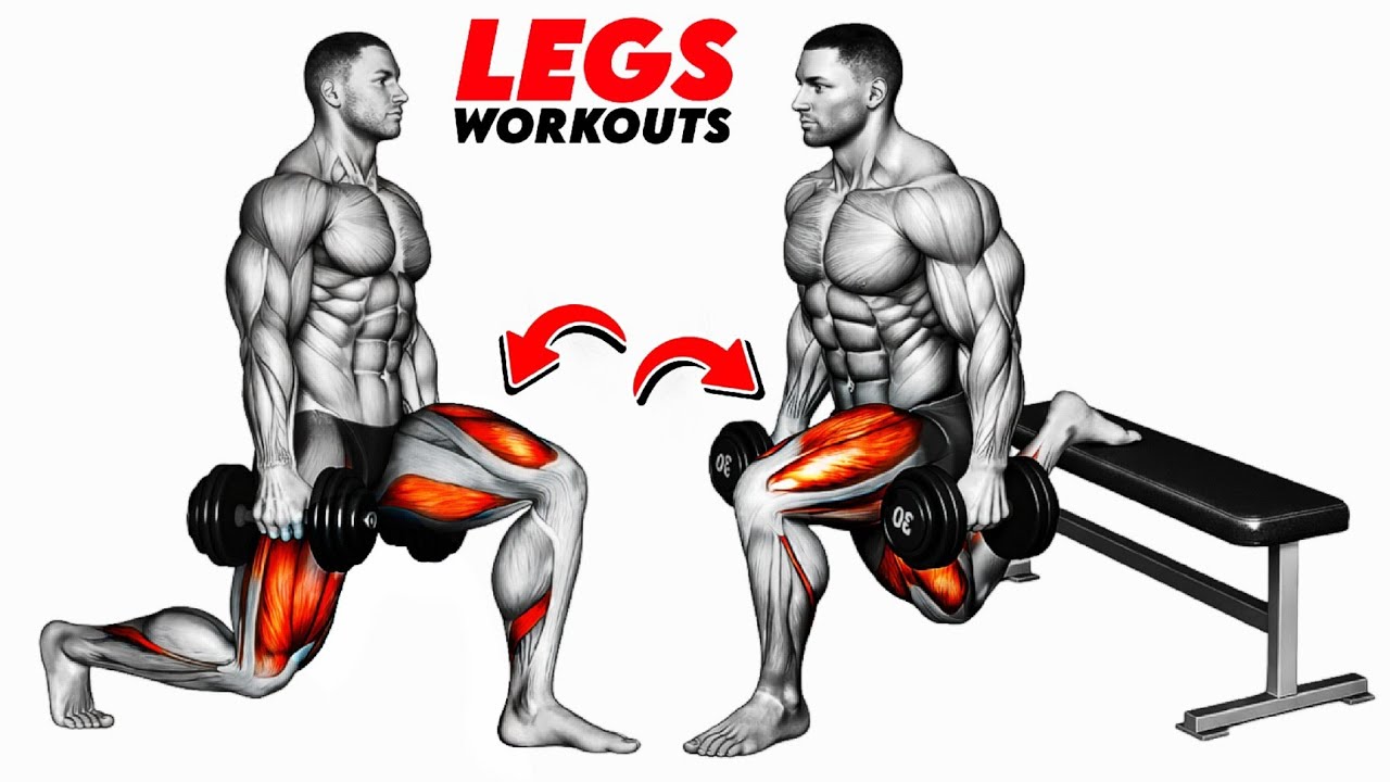 10 DUMBBELL LEG EXERCISES ⚡ | BUILD BIGGER & STRONGER LEGS! 🔥 - YouTube