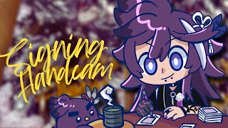 【HANDCAM】Working on stream with my Hakkito! Let's sign MORE postcards \\\(۶•̀ᴗ•́)۶//／／