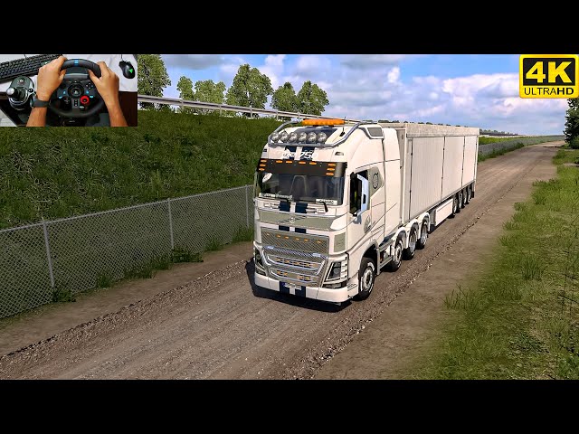 SISU C600 Farm Tractor Transport, Euro Truck Simulator 2, Logitech G923  Gameplay