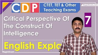 Critical Perspective Of The Construct Of Intelligence CTET CDP 07 English