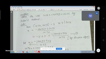 LDE_ 1076x+2076y=3076 Problem (By using Euler