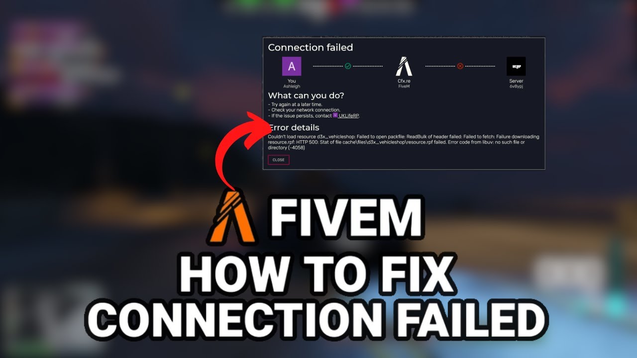 How To Fix Fivem Connection Error Time Out Error Youtube