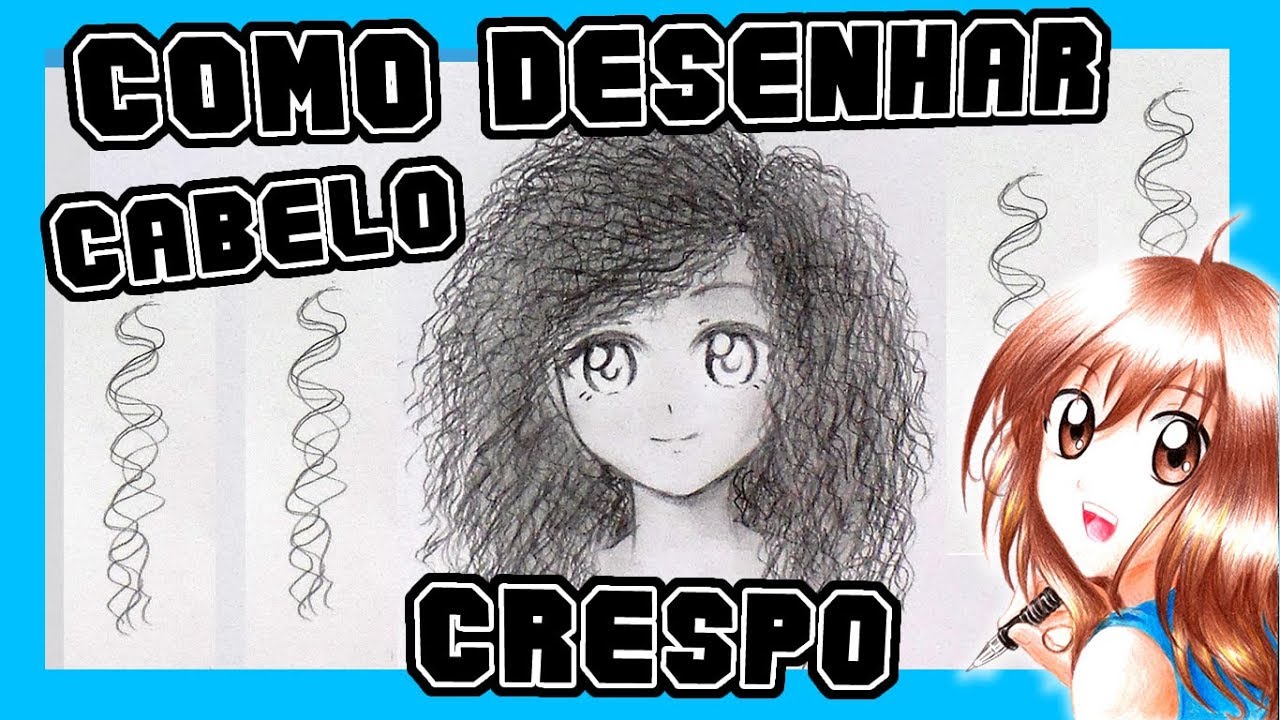 COMO DESENHAR CABELO CRESPO 