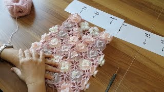 Çocuklar için Motifli yelek yapımı 2.Bölüm (Flowered Vest For Girls Part 2)