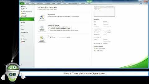 Chapter 6 - Introduction to MS Excel 2010 Part 9 -  Closing a Workbook | Class 5 Computer