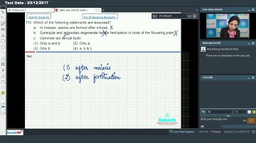 AIATS Test 03 Code C For Class XI Studying BOTANY Med 2019 Q111 to 115