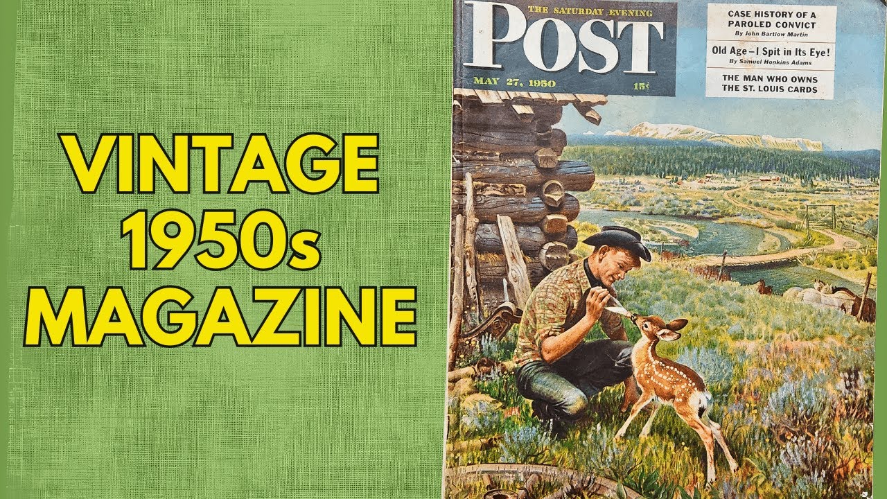 Saturday Evening Post May 1950 Magazine Flip Through | Vintage 1950s Ads, Comics & Fashions