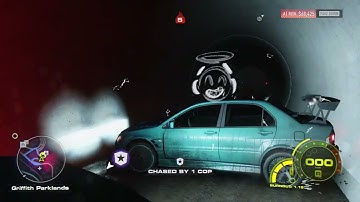 Need for Speed Unbound Car stuck in a pipe