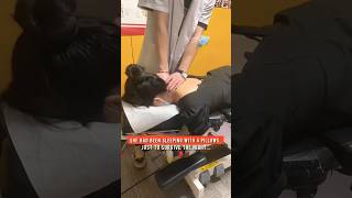 Nobody Warned Her How Good Her Neck Would Feel After This 😮🔊 #shorts #chiropractor