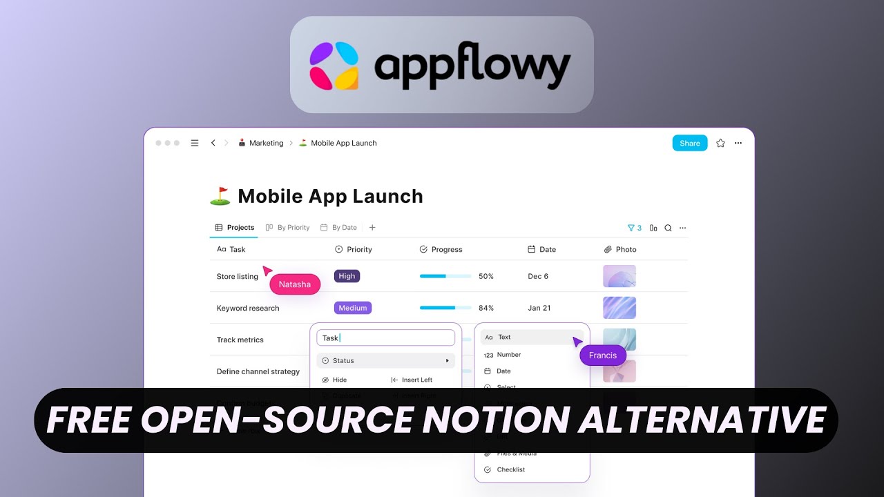 Appflowy: Free Open Source Collaborative Workspace