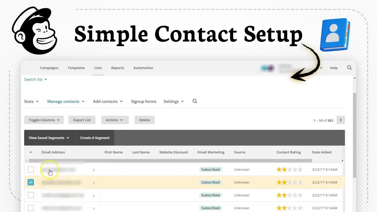 How to Add Contacts to mailchimp (for email lists) - YouTube