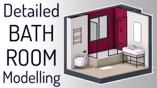Designing a Complete Bathroom with In-depth Modelling Techniques in Revit 2024 #revit