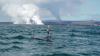 Wave Gliders Collect Live Data from Kilauea Plume