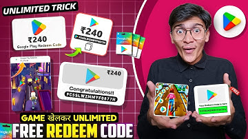 FREE REDEEM CODES INSTANT 🤩 | ₹240 REDEEM CODE FREE | HOW TO GET GOOGLE PLAY STORE REDEEM CODES FREE