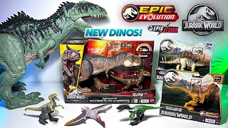 Unboxing NEW Jurassic World Dinosaurs! T-Rex, Raptor, Tuojiangosaurus, Epic Evolution, Epic Attack