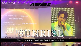ATEEZ - Sunrise | 221107 에이티즈 THE FELLOWSHIP: BREAK THE WALL | Anaheim [FANCAM] 4K HDR