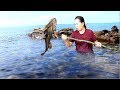 survival in the rainforest - cooking malabar grouper - eating delicious