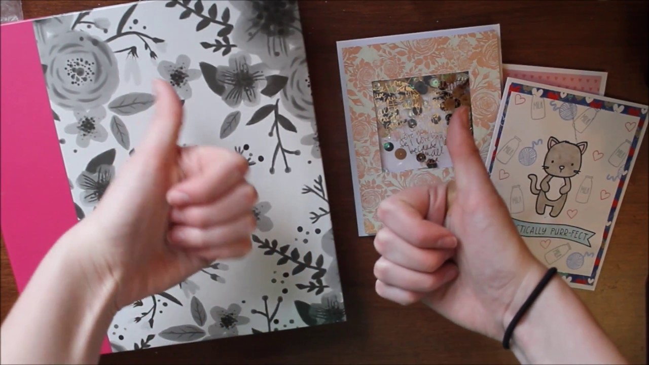 Monthly Wrap Up // February 2017 - Gray Florals card making happy birthday