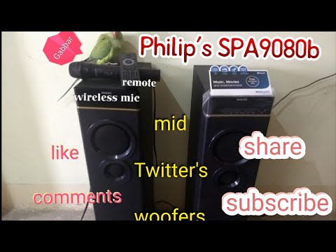 philips 2.0 tower speaker spa9080b