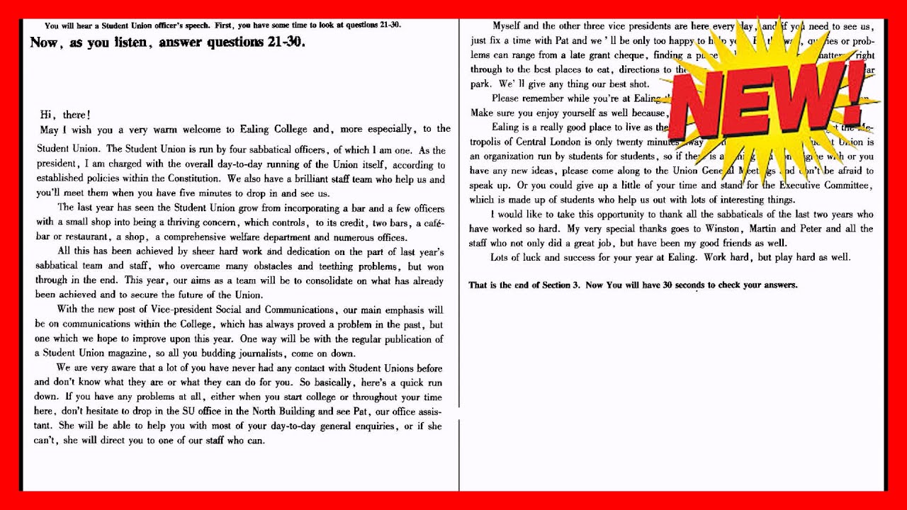 ielts listening practice test 2016 with answers Test 1 ielts listening practice test 2019