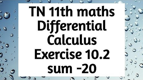 11th maths exercise 10.2 20th sum
