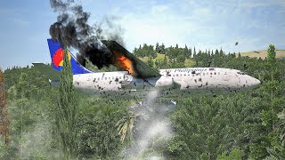 😱B737 PHİLİPPİNES Plane Crash, Francisco Bangoy Airport, Davao City, Air Philippines Flight 541