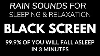 99.9% of You Will Fall Asleep in 3 Minutes with Heavy Rain \& Potent Thunder | Relaxing BLACK SCREEN