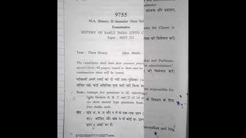 M. A 2nd sem (Hist 221)History of early India Upto 1200