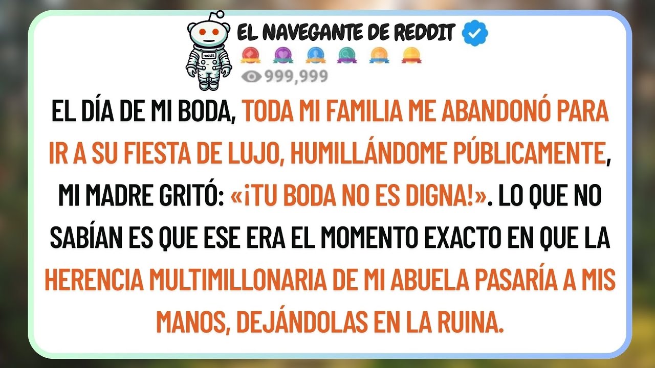 El Día De Mi Boda, Mi Familia Me Abandonó Por Una Lujosa Fiesta;Mi Madre Gritó: «¡Tu Boda No Es Dign