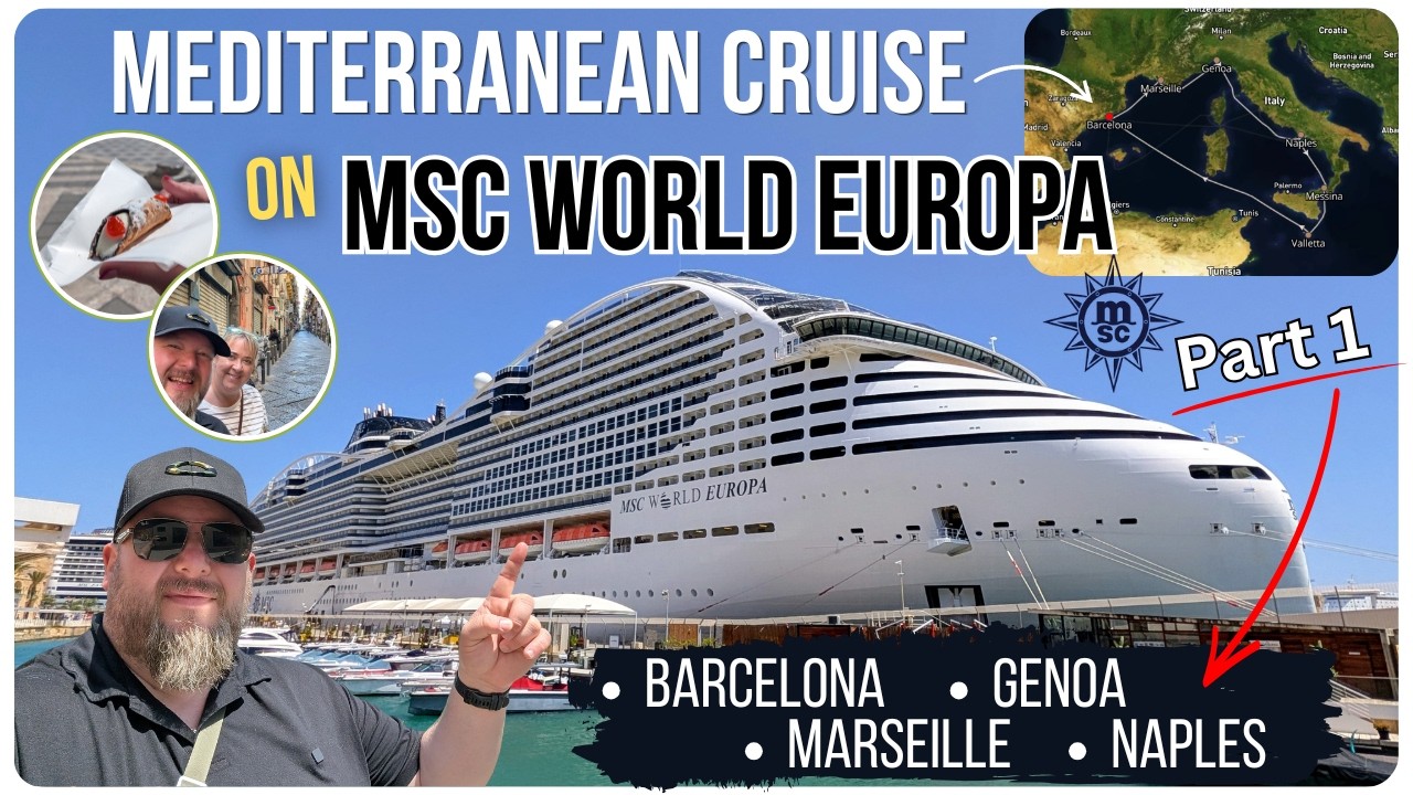 MSC World Europa Mediterranean Cruise Begins! Barcelona Embarkation & First 3 Ports