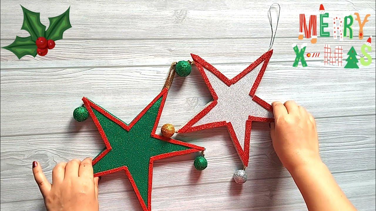 how to make a Christmas star with cardboardcraftswalker858 YouTube