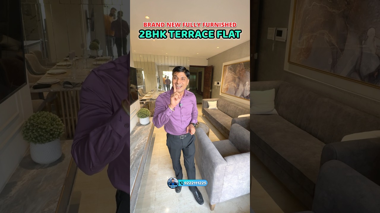 BRAND NEW FULLY FURNISHED 2BHK WITH 800sq.feet TERRACE at Mira Road ₹1.85cr all inclusive 