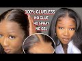 HOW I WEAR A GLUELESS WIG IN 3 STEPS| CUT THE LACE &amp; GO beginner friendly wig| HAIRVIVI