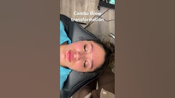 Combo brow transformation from start to end #combobrows #nanobrows #microblading