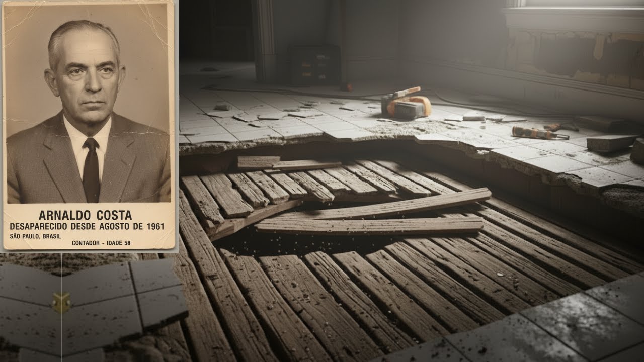 Operários Levantam Piso Antigo — Esconderijo Lacrado Explica Desaparecimento do Dono de 1961